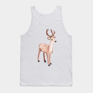 Watercolor reindeer Tank Top